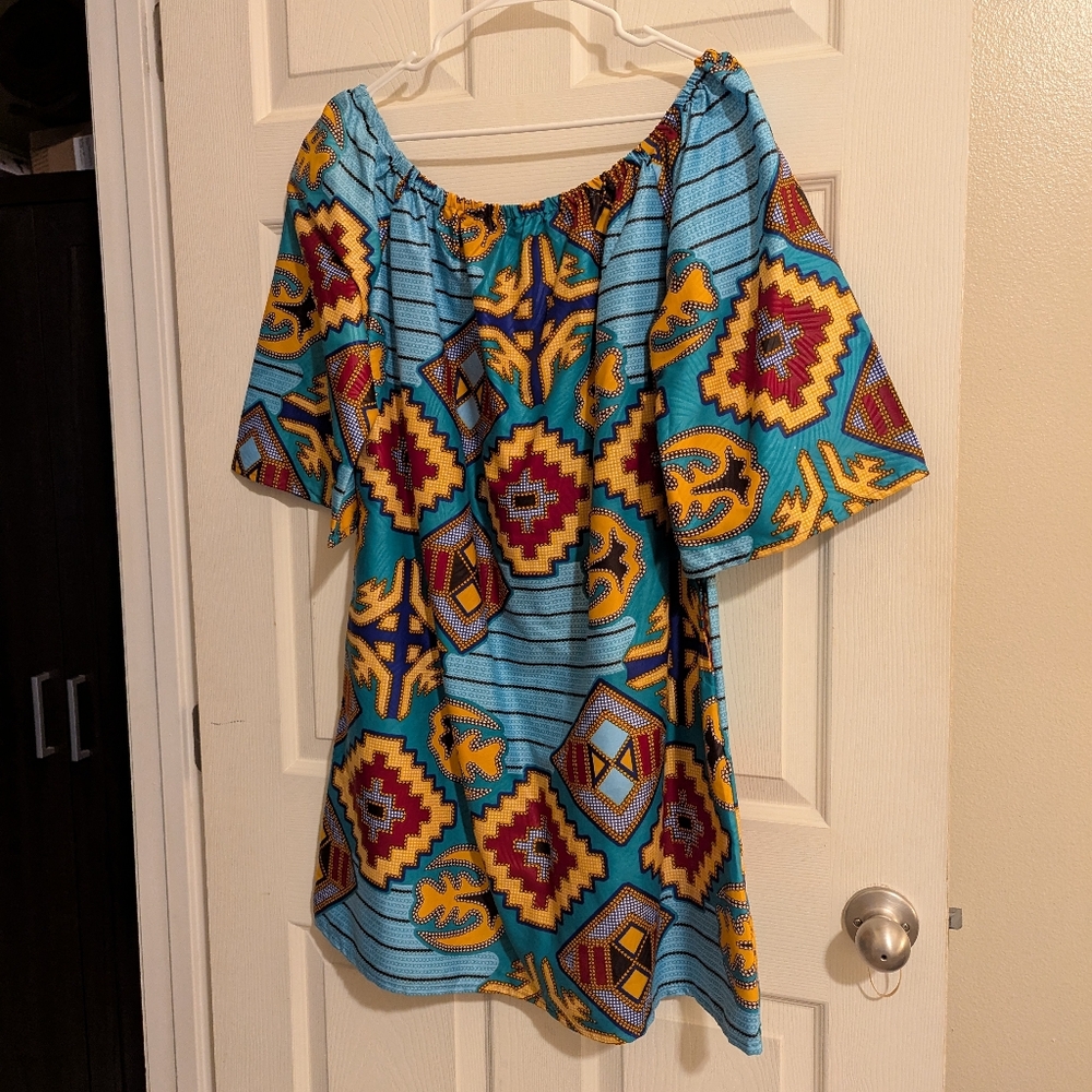 Ankara Off-Shoulder Dress or Blouse